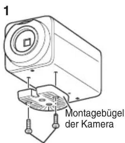 JVC TKC9511EG - Anbringen des Montagebügels auf der Oberseite der Kamera - 1