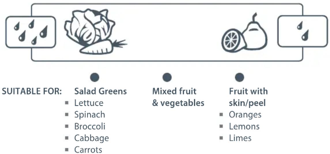 Fisher & Paykel Active Smart E522BLXU - Fruit and vegetable bins and humidity slide (where fitted) - 1