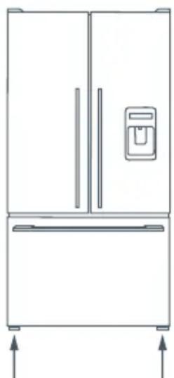 Fisher & Paykel Active Smart E522BLXU - Levelling of refrigerator door (RF201A only) - 1