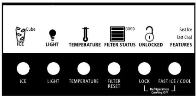 WHIRLPOOL GC3SHAXVA - Réglage de la commande de température et refroidissement On/Off (marche/arrêt) - 1