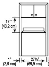 WHIRLPOOL WTW6600SB - Espacement pour une installation dans un encastrement et dans un placard - 1