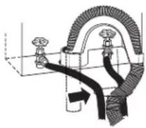 WHIRLPOOL WTW6600SB - Immobilisation du tuyau de vidange - 4