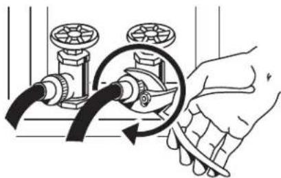 WHIRLPOOL WTW6600SB - Connector les tuyaux d'alimentation aux robinets d'eau - 1