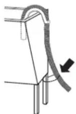 WHIRLPOOL WTW6600SB - Immobilisation du tuyau de vidange - 2