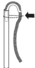 WHIRLPOOL WTW6600SB - Immobilisation du tuyau de vidange - 3