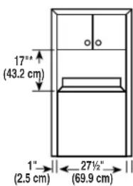 WHIRLPOOL WTW6700TW - Installation spacing for recessed area and closet installations - 1