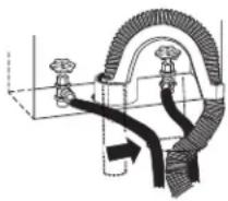 WHIRLPOOL WTW6700TW - Immobilisation du tuyau de vidange - 4