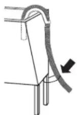 WHIRLPOOL WTW6700TW - Immobilisation du tuyau de vidange - 2