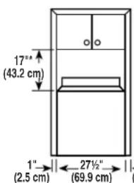 WHIRLPOOL WTW6200SW - Installation spacing for recessed area and closet installations - 1