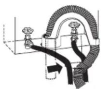 WHIRLPOOL WTW6200SW - Immobilisation du tuyau de vidange - 4