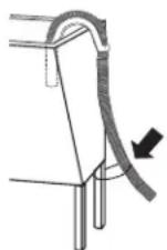 WHIRLPOOL WTW6200SW - Immobilisation du tuyau de vidange - 2