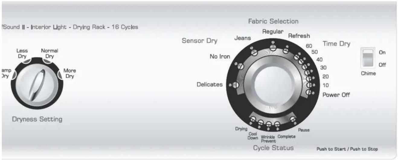 WHIRLPOOL NDE5805AYW - Selección el ciclo - 1