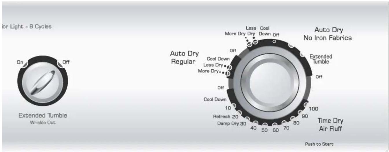 WHIRLPOOL NDE5805AYW - Auto Dry No Iron Fabrics - 1