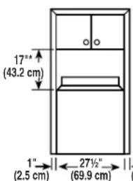 WHIRLPOOL WTW6400SW - Installation spacing for recessed area and closet installations - 1