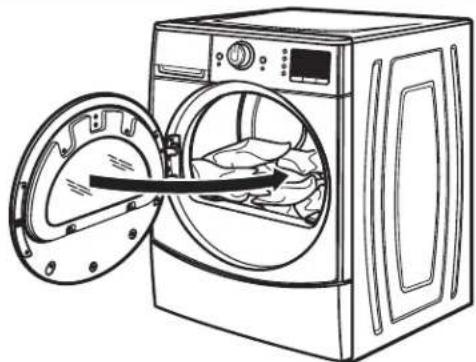 WHIRLPOOL WFW9351YL - Charger les vêtements dans la laveuse - 1