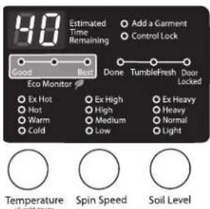 WHIRLPOOL WFW9351YL - Adjust cycle settings, if desired - 1