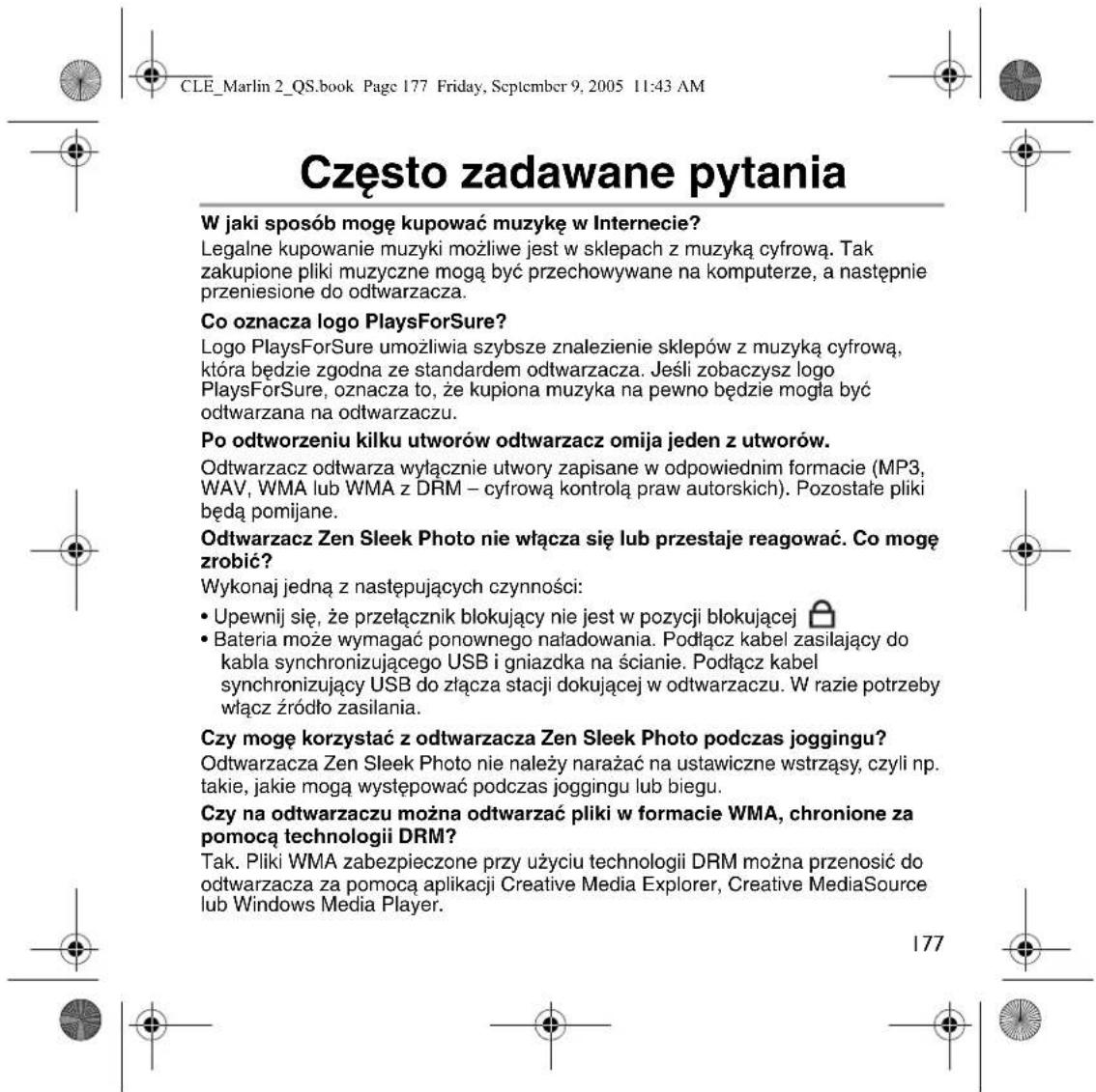 CREATIVE ZEN Sleek - Bezpečnostní informace - 19
