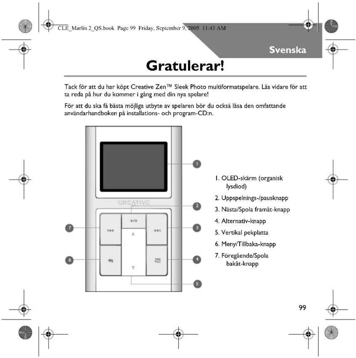 CREATIVE ZEN Sleek - 100