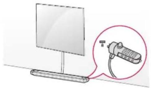 LG OLED65W8XCA - 使用Kensington安全系统(可选) - 1
