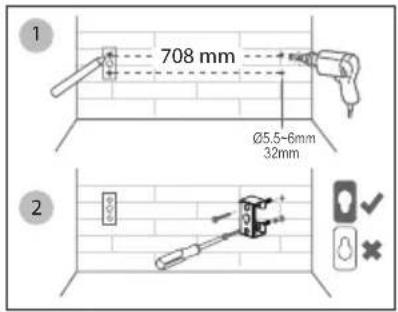 1 708 mm Ø5.5-6mm 32mm 2