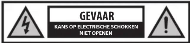GEVAAR KANS OP ELECTRISCHE SCHOKKEN NIET OPENEN