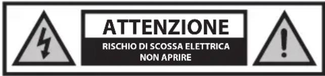 ATTENZIONE RISCHIO DI SCOSSA ELETTRICA NON APRIRE