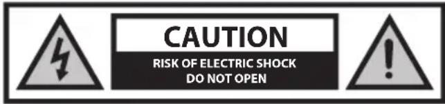 CAUTION RISK OF ELECTRIC SHOCK DO NOT OPEN
