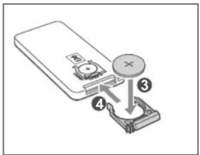 Diagram showing a device with labeled parts including a plus button, a switch, and a base component with arrows indicating assembly or connection.