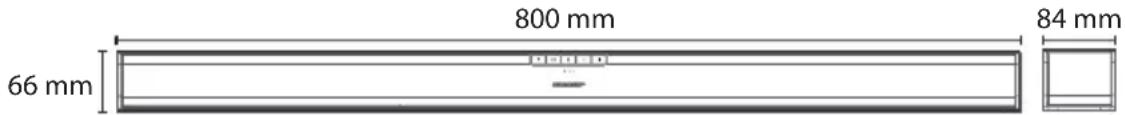 800 mm 66 mm 84 mm