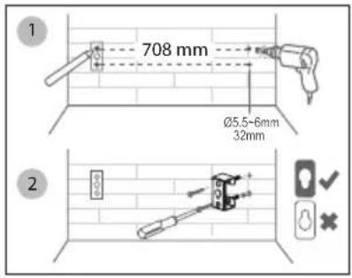 708 mm Ø5.5-6mm 32mm
