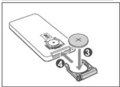 Diagram showing a device with labeled parts, including a battery and a coin icon with directional arrows.