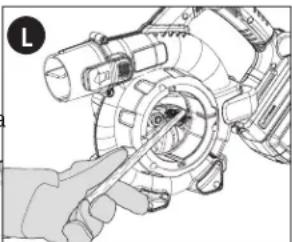BLACK & DECKER LSWV36 - QUE DEBE HACERSE SI LA UNIDAD SE OBSTRUYE (FIGURA L): PRECAUCION APAGUE LA UNIDAD Y EXTRAIGA LA BATERIA DE LA HERRAMIENTA. - 1