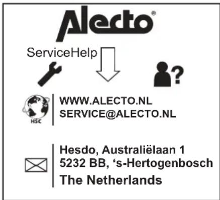 ALECTO WS3850 - DÉCLARATION DE CONFORMITÉ - 1