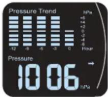 ALECTO WS3850 - Tendance de la pression atmosphérique : - 1