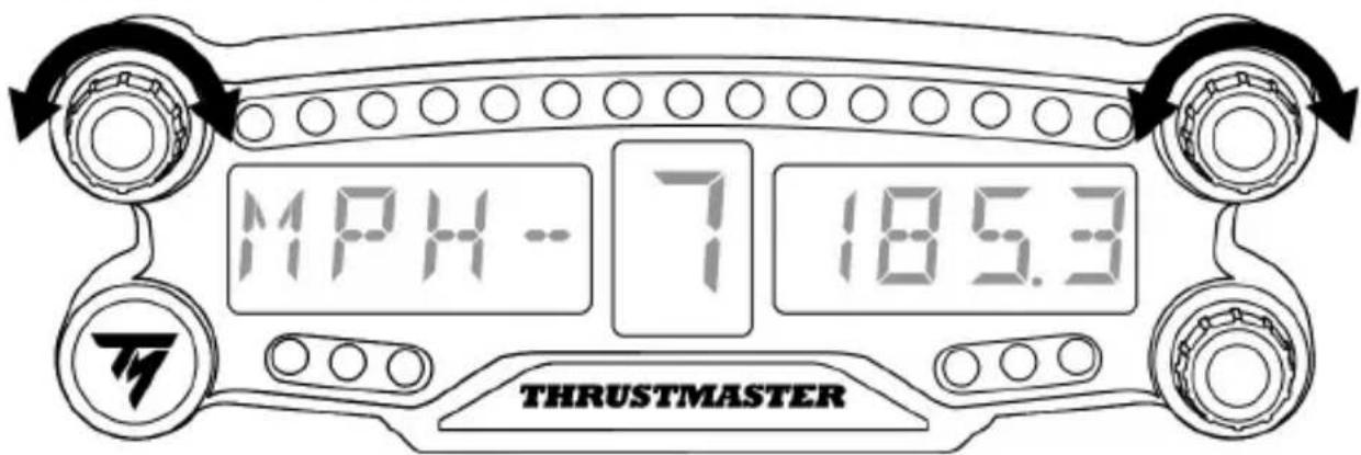 THRUSTMASTER BT LED Display - USING THE ROTARY SELECTORS NO.1 AND NO.2 - 1