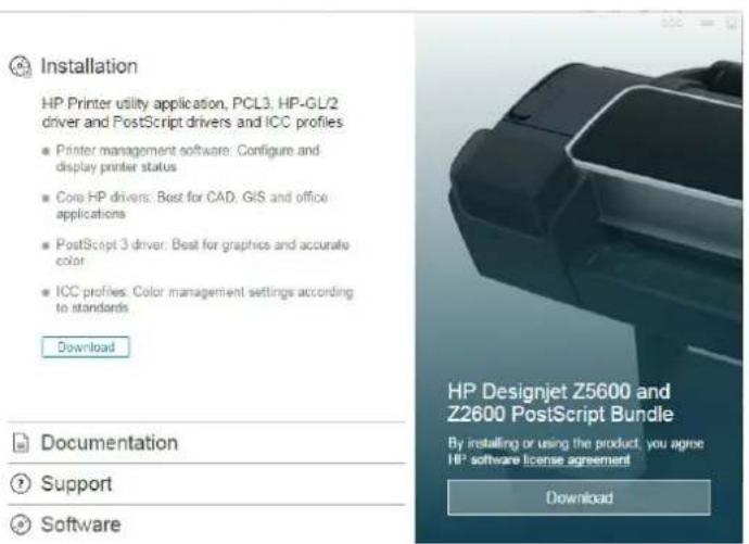 HP DesignJet Z2600 PostScript - Σύνδεση Bonjour ή TCP/IP - 1