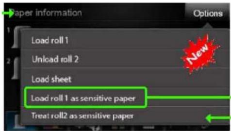 HP DesignJet Z2600 PostScript - Λειτουργία ευαίσθητου χαρτιού - 1