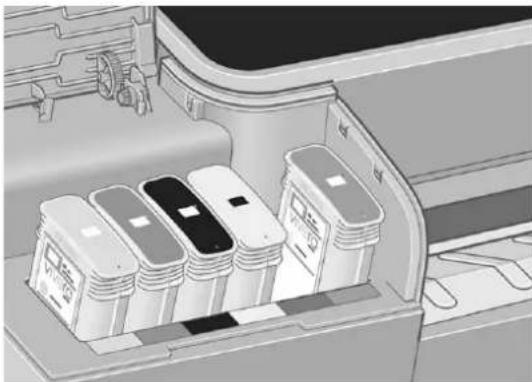 HP DesignJet Z2600 PostScript - Αφαίρεση δοχείου μελάνης - 4