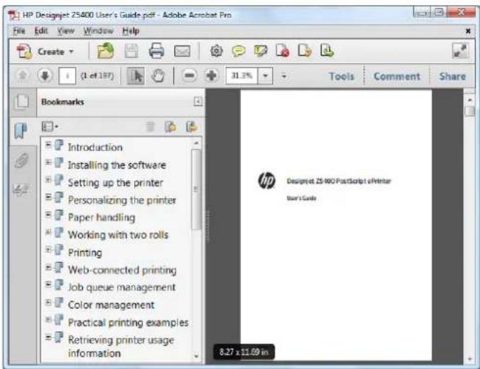 HP DesignJet Z2600 PostScript - Χρήση του Adobe Acrobat - 1