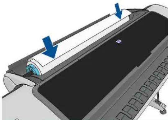 HP DesignJet Z2600 PostScript - Τοποθέτηση ρολού στον εκτυπωτή - 5