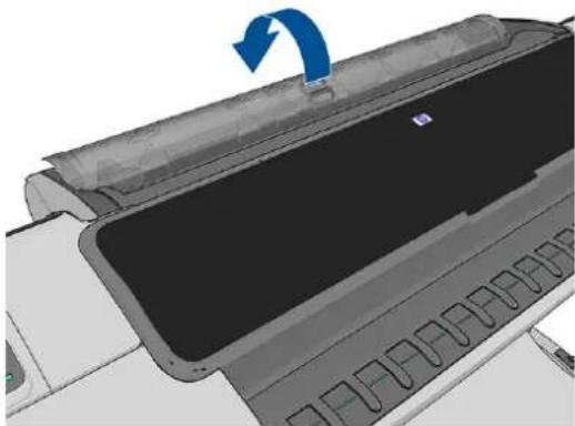 HP DesignJet Z2600 PostScript - Τοποθέτηση ρολού στον άξονα - 1