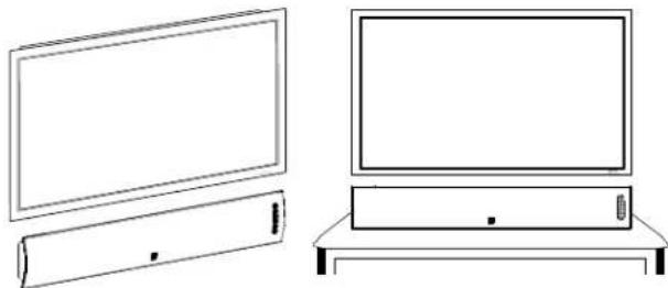 BOSTON ACOUSTICS TVee Model 30 - Emplacement de la barre de son - 2