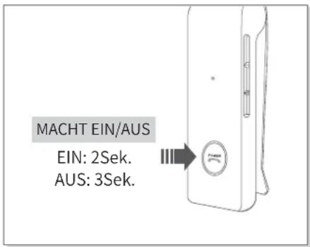 Phiaton BT 220 NC - 1) Gerät EIN/AUS - 1