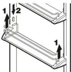 LIEBHERR CS 1611 - Repositioning the door racks - Figure 8 - 1