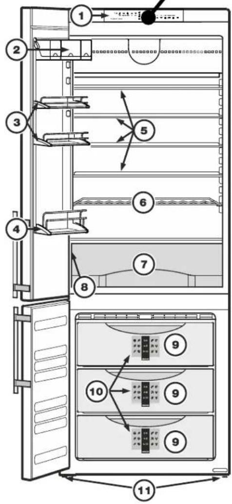 LIEBHERR CS 1611 - Description de l'appareil et de ses aménagements - Figure 1 - 2