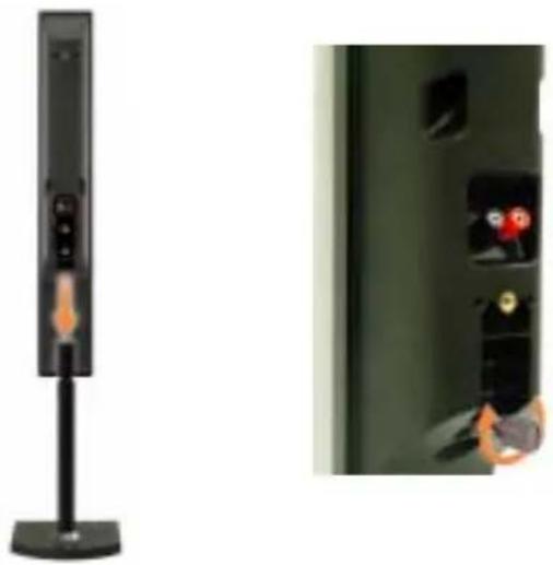 DELL W3706MC - Installation des haut-parleurs sur le pied - 1