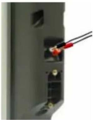 DELL W3706MC - Connecting the speaker cables to the speaker and the TV - 1