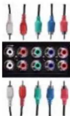DELL W3706MC - Using the Component Connectors - 1