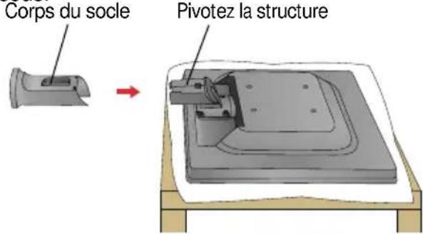 LG W2271TC - Installation du socle - 1