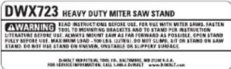 DEWALT DWX724 - GARANTIE DE REMBOURSEMENT DE 90 JOURS - 1